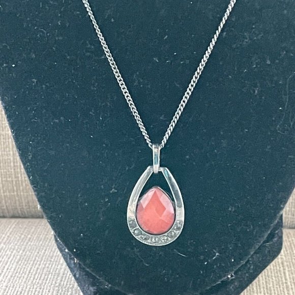 Women Necklace Fashion Jewelry Faux Stone Pendant Black Chain Necklace - Picture 3 of 11